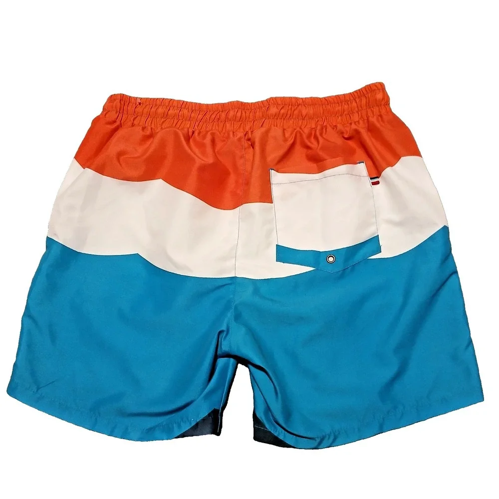 Sol Angeles Men's Popsicle Color Block Drawstring Swim‎ Shorts Size M